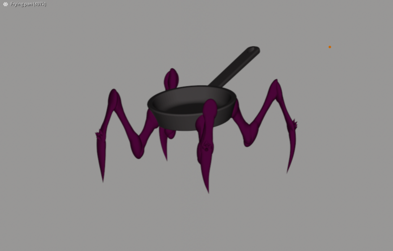 Frying pan spider