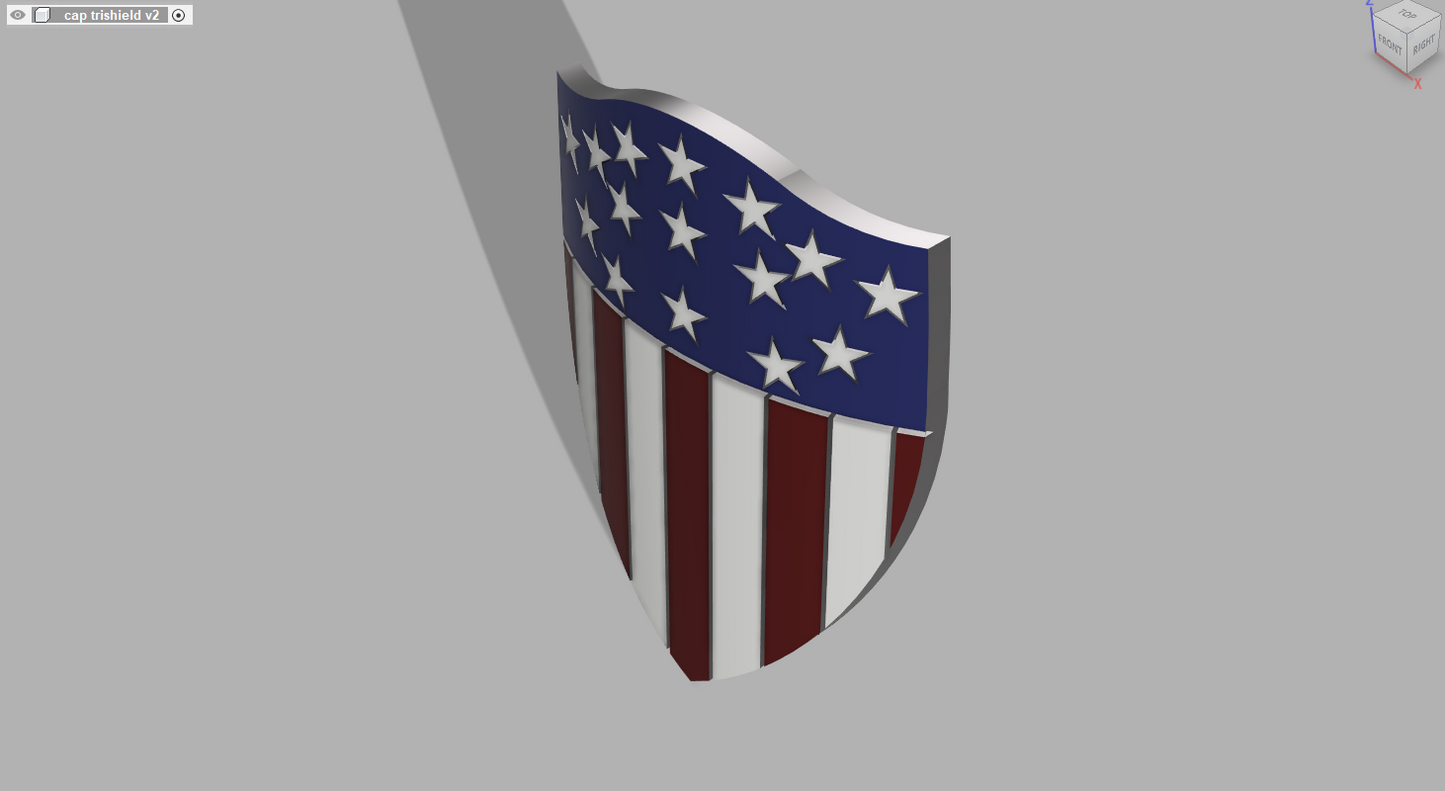 Captain America Tri-shield (Basic Many Stars)