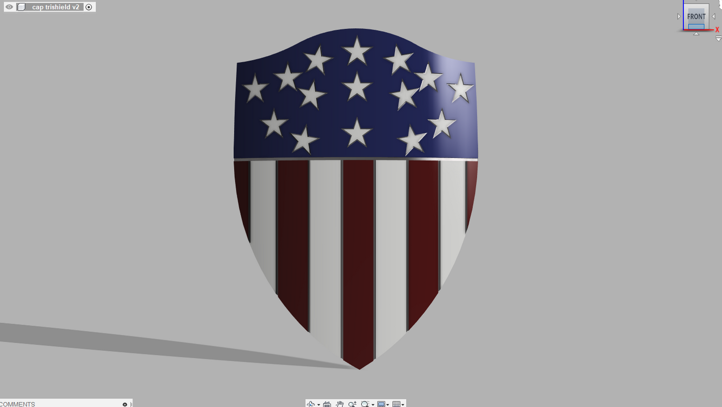 Captain America Tri-shield (Basic Many Stars)