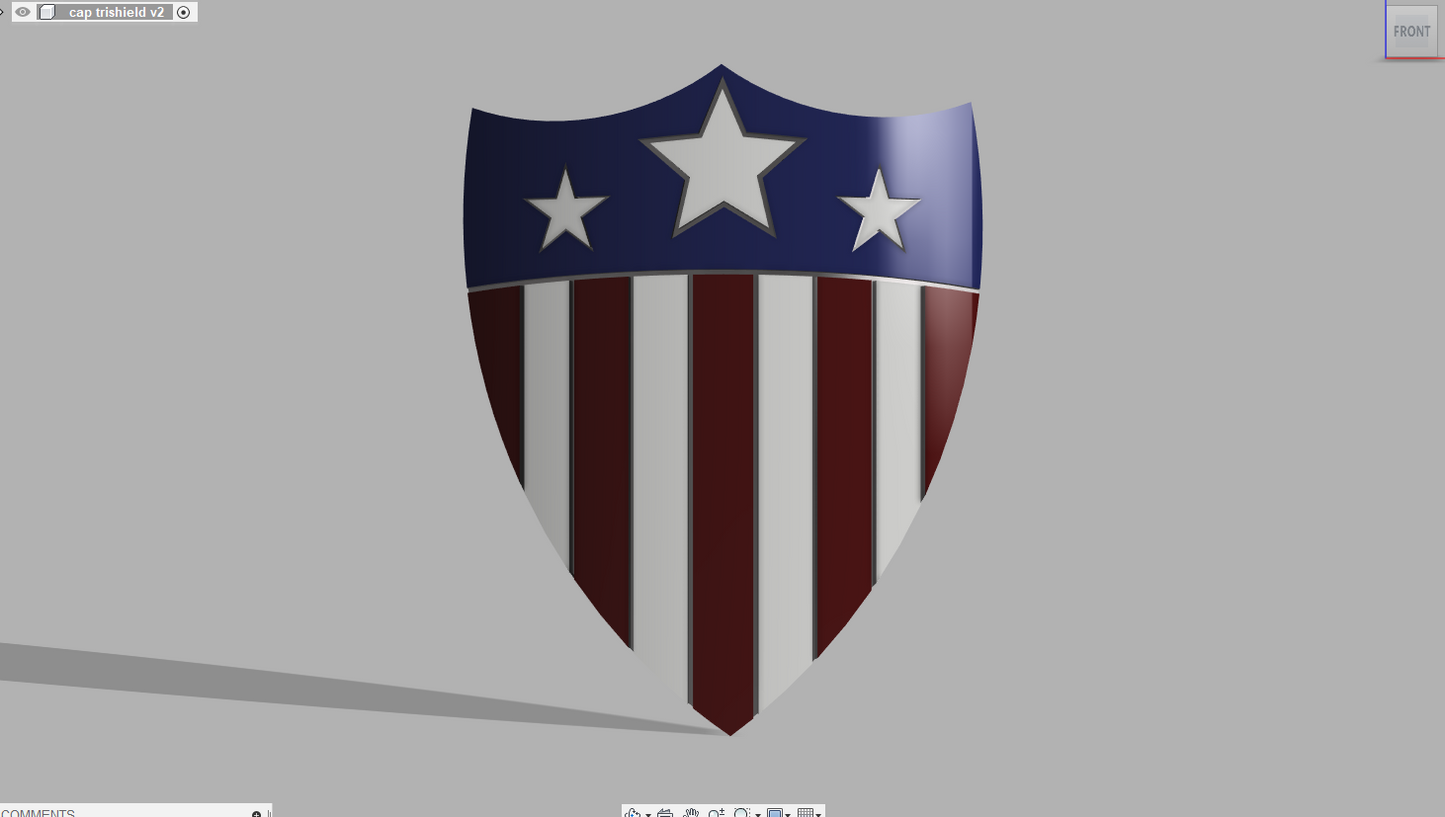 Captain America Tri-shield (pointy)