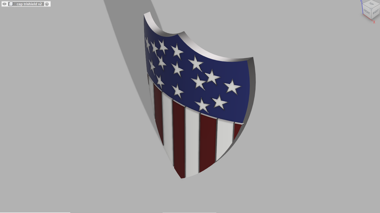 Captain America Tri-shield (pointy many stars)