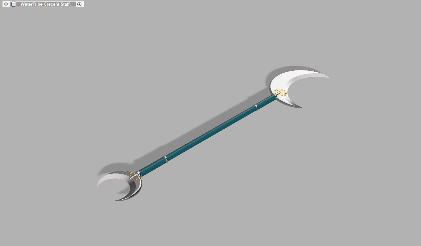 Water Tribe Crescent Staff