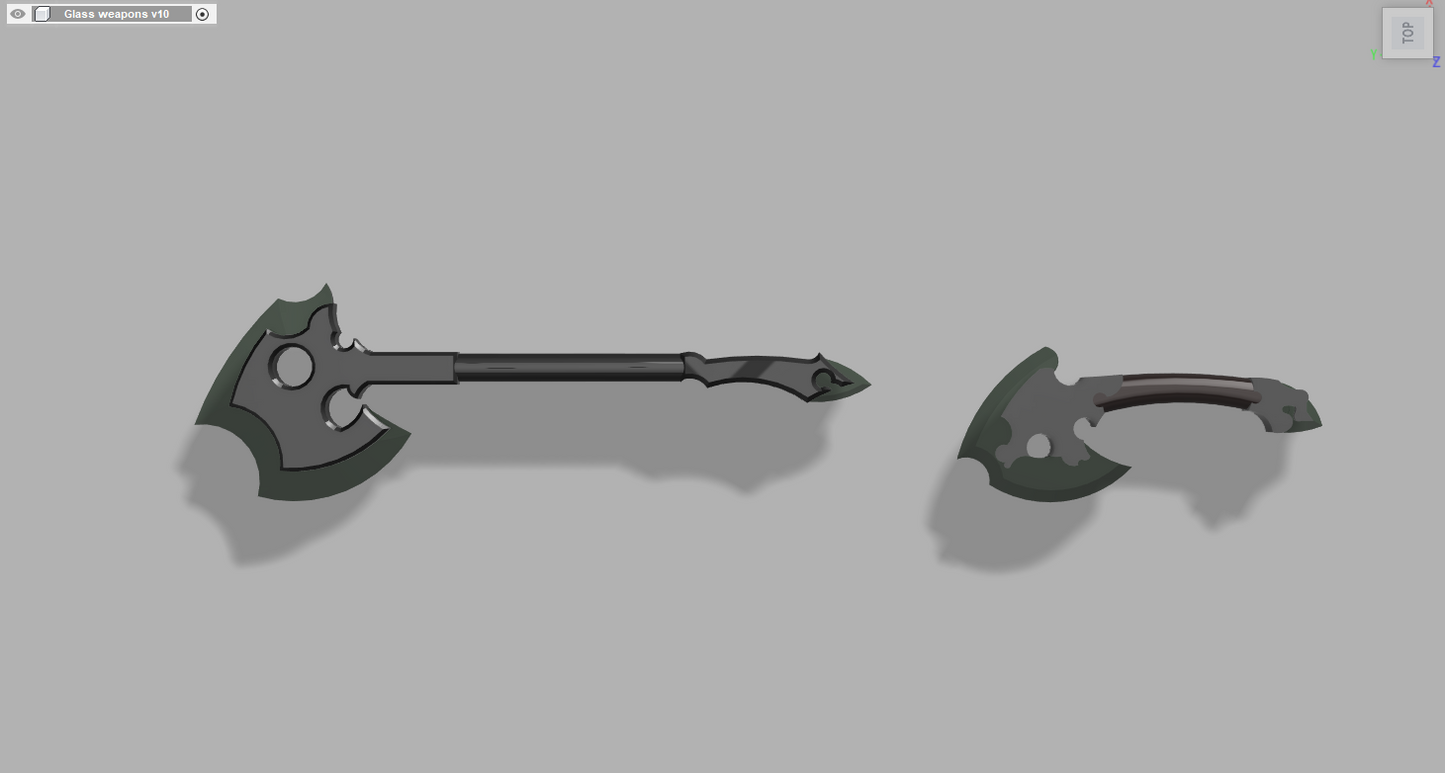 Glass Battle Axes